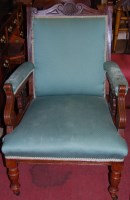 Lot 1422 - A pair of Edwardian walnut ladies and gents...