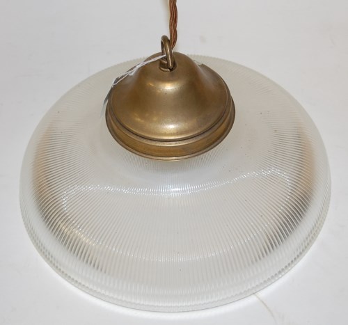 Lot 99 - A Jim Lawrence glass bell shaped ceiling light...