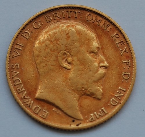 Lot 161 - Great Britain, 1906 gold half sovereign,...