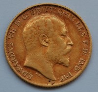 Lot 161 - Great Britain, 1906 gold half sovereign,...