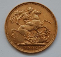 Lot 166 - Great Britain, 1902 gold full sovereign,...