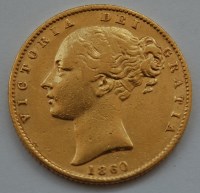 Lot 172A - Great Britain, 1860 gold full sovereign,...