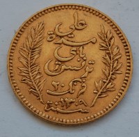 Lot 173 - Tunisia, 1892 gold 20 franc, Ali III Beg Ibn...