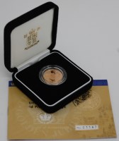 Lot 187 - Great Britain, cased 2002 gold full sovereign,...