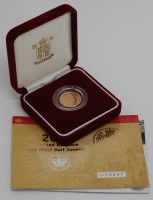 Lot 188 - Great Britain, cased 2002 gold half sovereign,...
