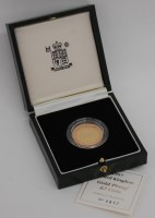 Lot 189 - Great Britain, cased 1997 gold proof two pound...