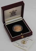 Lot 192 - Great Britain, cased 1995 gold full sovereign,...