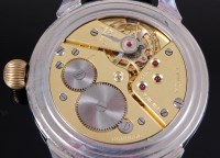 Lot 631 - An Omega military issue steel cased wristwatch,...