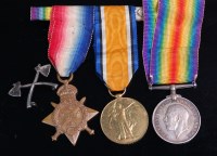 Lot 641 - A WW I trio to include 1914 Star, British War...