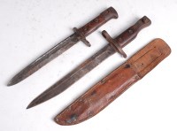 Lot 654 - A Canadian Model 1910 Mk II Ross Rifle bayonet,...