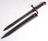 Lot 656 - A Finnish M27 bayonet, the 29.5cm single edged...