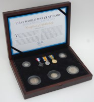 Lot 298 - Great Britain, cased WWI centenary coin and...