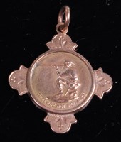 Lot 670 - A Geo. V. 9 carat gold shooting medal...