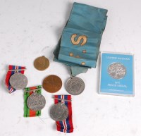 Lot 686 - A group of medals to include WW II War x2,...