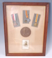 Lot 702 - A WW I Casualty group to include 1914-15 Star,...