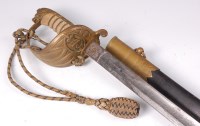 Lot 703 - An 1827 pattern Naval Officer's sword, the...