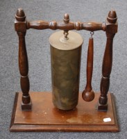 Lot 712 - A 25Lb brass shell case, mounted as a dinner...