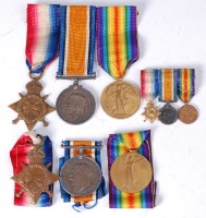 Lot 628 - A Great War family group of medals to include...