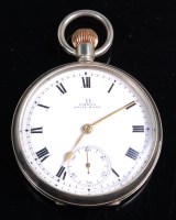 Lot 640 - An Omega military nickel cased open face...