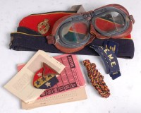 Lot 672 - A pair of WW II R.A.F. Mk VIII flying goggles,...