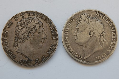 Lot 14 - Great Britain, 1820 crown, George III laureate...