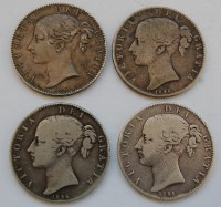 Lot 15 - Great Britain, 4 Victoria young head silver...