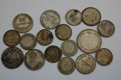 Lot 40 - Mixed lot of foreign silver coins, to include;...