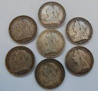 Lot 69 - Great Britain, 6 Victoria veil head silver...