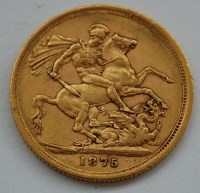 Lot 126 - Great Britain, 1875 gold full sovereign,...