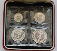 Lot 202 - Great Britain, 1981 Maundy Money four-coin set,...