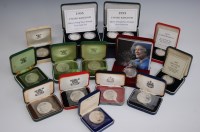 Lot 242 - Great Britain, 14 various cased silver proof...