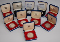 Lot 243 - Great Britain, 10 various cased silver proof...