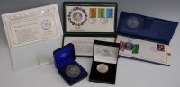Lot 253 - Great Britain, five commemorative silver coins...