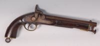 Lot 417 - A Victorian percussion pistol, the 26cm barrel...