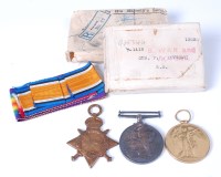 Lot 431 - A WW I trio to include 1914-15 Star, British...