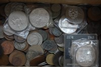 Lot 281 - Mixed lot of mainly British coins, to include;...