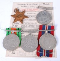 Lot 468 - Five various WW II medals to include 1939-45...