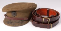 Lot 503 - A Royal Army Service Corps peaked cap,...