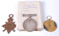 Lot 517 - A WW I trio to include 1914-15 Star, British...