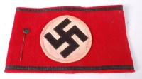 Lot 527 - A German SS lapel pin, together with an SS...