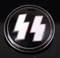 Lot 547 - A German SS enamelled lapel badge, marked...