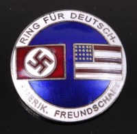 Lot 548 - A Germany-America enamelled friendship badge...