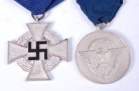 Lot 451 - A German 25 year Faithfull Service medal,...