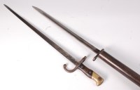 Lot 594 - A French M1874 Gras bayonet, having a 52cm...