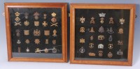 Lot 599 - Two oak framed and glazed displays of various...