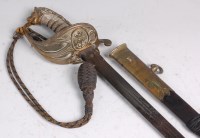 Lot 661 - An 1827 pattern Naval Officer's sword, having...