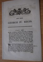 Lot 1017 - Act of Parliament 1820 concerning the levying...