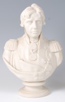 Lot 1036 - A Copeland Parian porcelain bust of Lord...