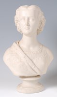 Lot 1038 - A Copeland Parian porcelain bust of Princess...