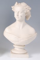 Lot 1040 - A Minton Parian porcelain portrait bust of the...